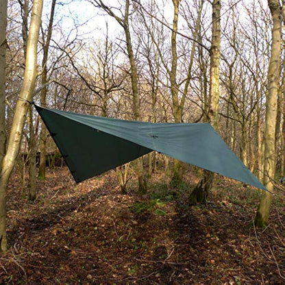 DD Hammocks - DD Tarp 3.5 x 3.5 - Olive Green - Fully Waterproof Lightweight Tarp Shelter For Outdoor Hammock Camping And Bushcraft