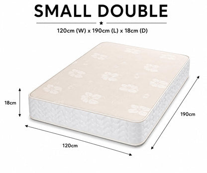 Starlight Beds Aura White Small Double Mattress, 4ft x 6ft3