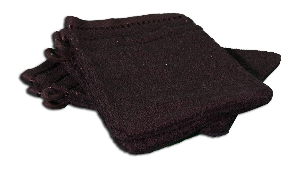 Gözze - Bath/Shower Glove/Mitt, Set of 4, Berlin, 100% Cotton, 17 x 24 cm - Black