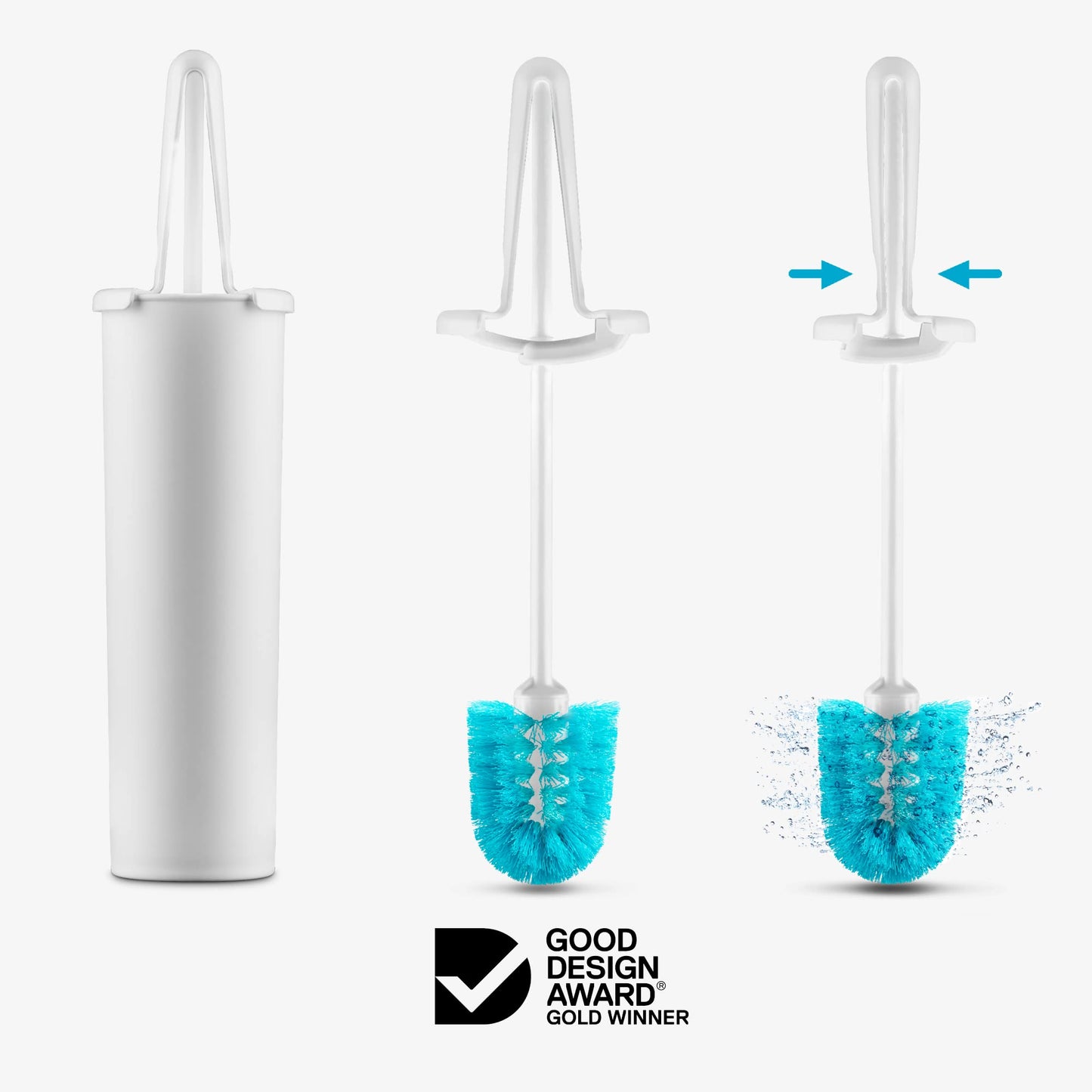 Dreamfarm Spindry | Quick Drying Toilet Brush & Holder | White
