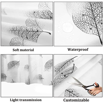 ruitao Shower Curtain for Bathroom, 100% PEVA Waterproof Anti-Mould Proof Resistant | Quick-Drying | Washable Bathroom Curtain