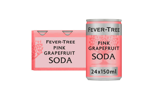 FEVER-TREE Pink Grapefruit Soda 6x150ml (Pack of 4, Total 24 Cans)