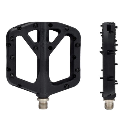 FIFTY-FIFTY Mountain Bike Pedals, Non-Slip MTB Nylon Composite, 9/16" Bicycle Pedals, Lightweight and Wide Flat Platform (Black)