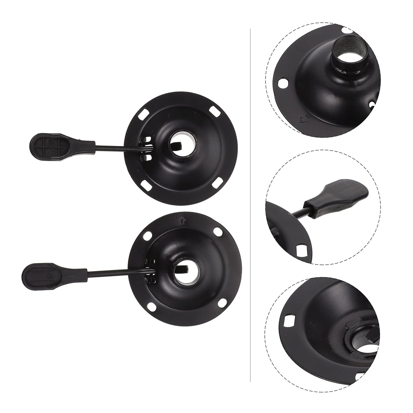 NUOBESTY Chair Chassis Round Tray 9.84 in Swivel Chair Bracket Metal Base Plate Replacement Accessories for Office Seating and Home Use