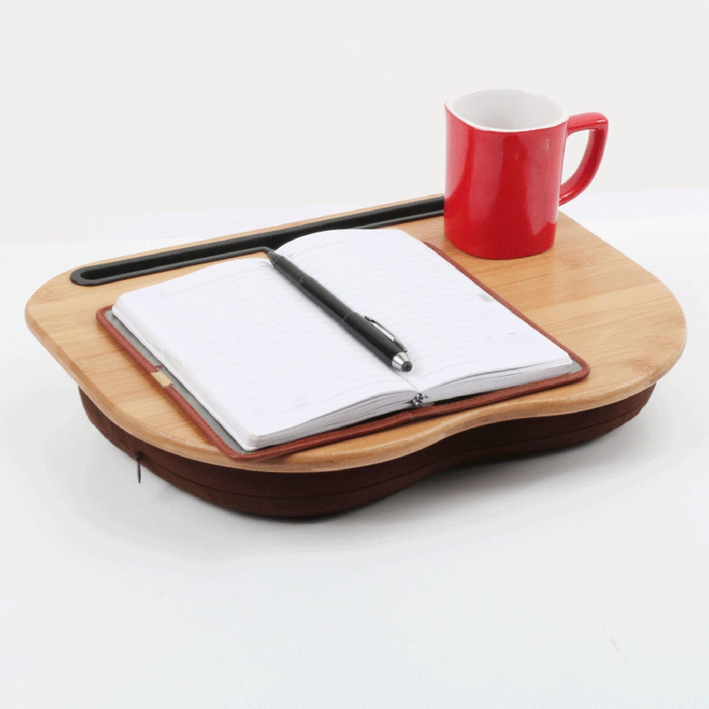Wood Laptop Stand, 15.6 Inch Portable Lap Desk with Anti-Slip Strip