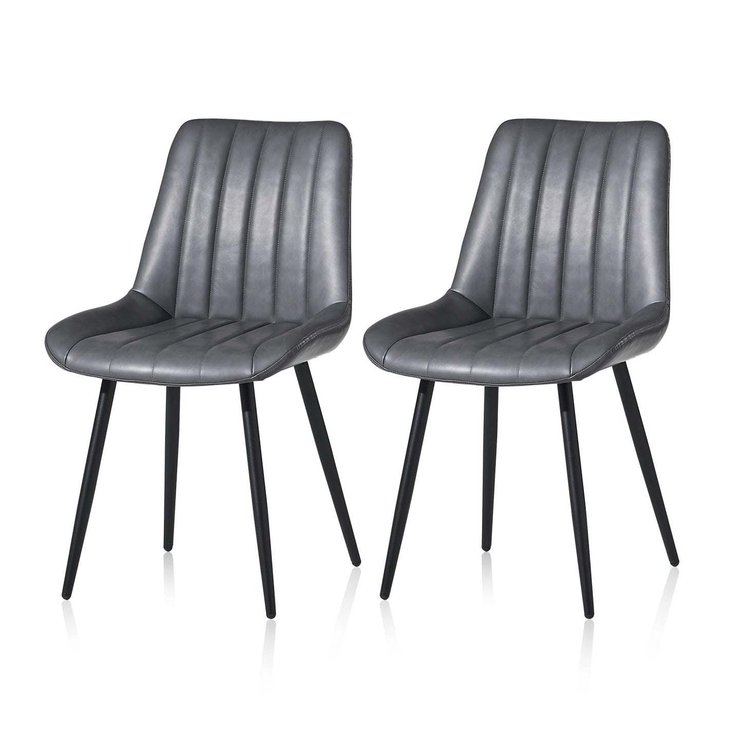 TUKAILAi Set of 2 Faux Leather Dining Chairs for Dining Room