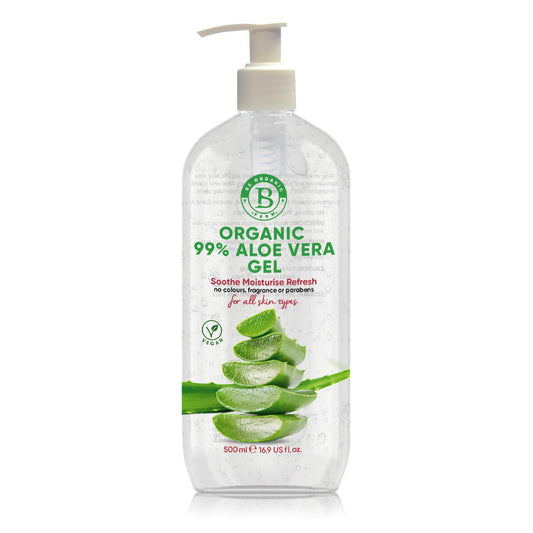 Organic Aloe Vera Gel for Face, Hair & Body, 100% Pure ingredients | Moisturiser | Rich in Vitamins | for All Skin Types | great After Sun lotion