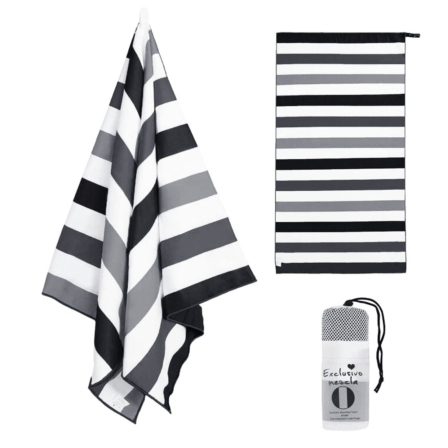 Exclusivo Mezcla Large Microfiber Quick Dry Beach Pool Towel, 152x76 cm