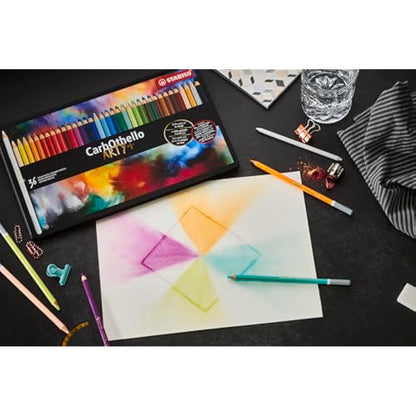 STABILO CarbOthello - Chalk-Pastel Pencil - ARTY+ - Tin of 36 - Assorted Colours