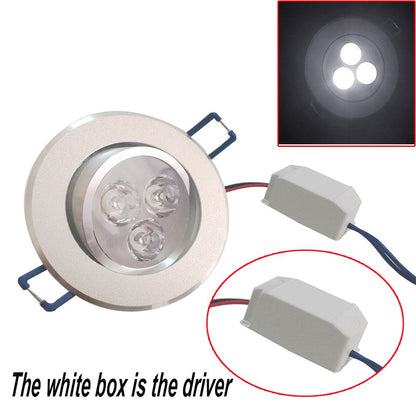 POCKETMAN 220V 3W LED Recessed Ceiling Light Downlights Spotlight,Warm White,280-300 Lumen,(Equivalent 30W) 10 Pack