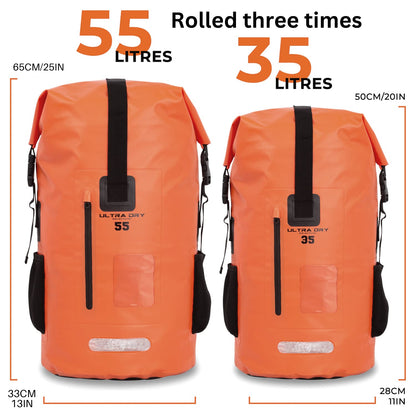 Premium 35L Dry Bag Backpack Rucksack with Waterproof Phone Case