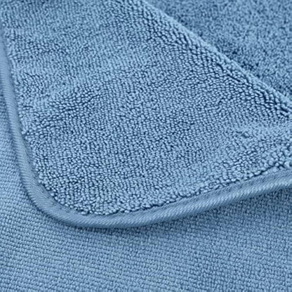 POLYTE Quick Dry Lint Free Microfibre Bath Towel, 76 x 145 cm, Pack of 4 (Blue)