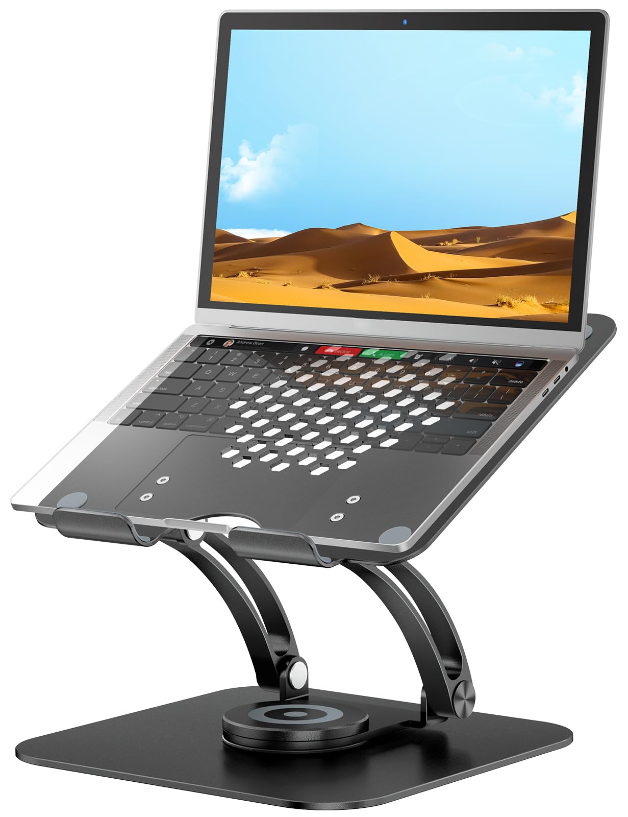 tounee Adjustable Laptop Stand for Desk, Ergonomic Holder with 360° Rotating Base