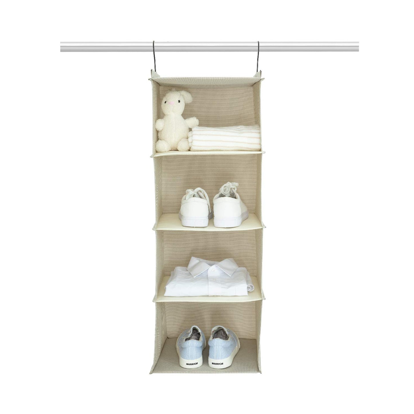 BrilliantJo Hanging Closet Organizer for Clothes Sweaters Advanced cloth 4 shelves Hanging Wardrobe Storage Shelves