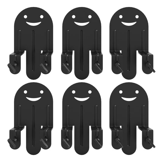 Lutown-Teen Mattress Grippers Anti-Slip for Bed Frame, Adjustable Non Slip Mattress Gaskets, Mattress Holder in Place Gripper, 6 PCS, Black