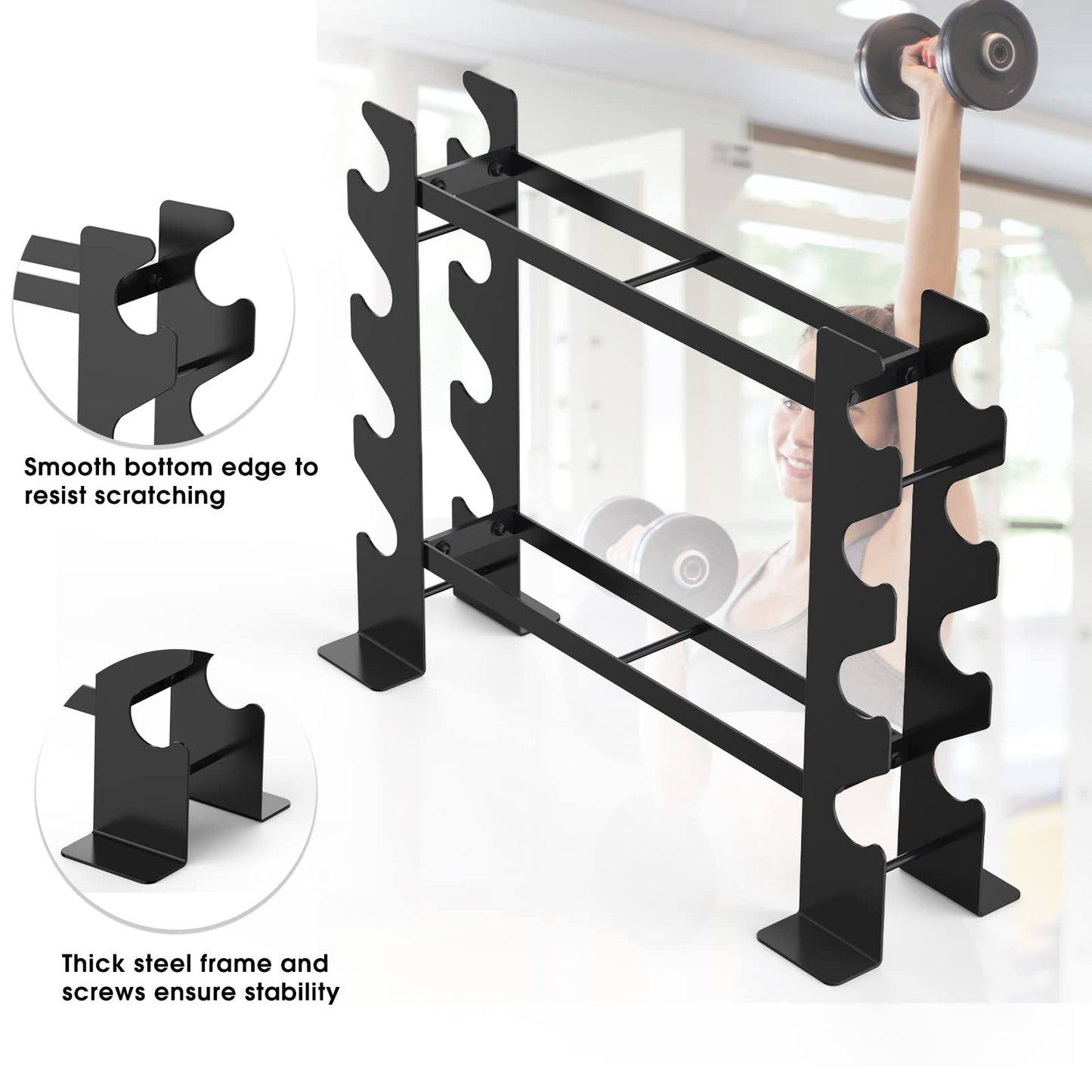 WINNOW Dumbbell Rack Home Gym Weight Rack Dumbbell Storage Rack Multi-layer Weights Holder