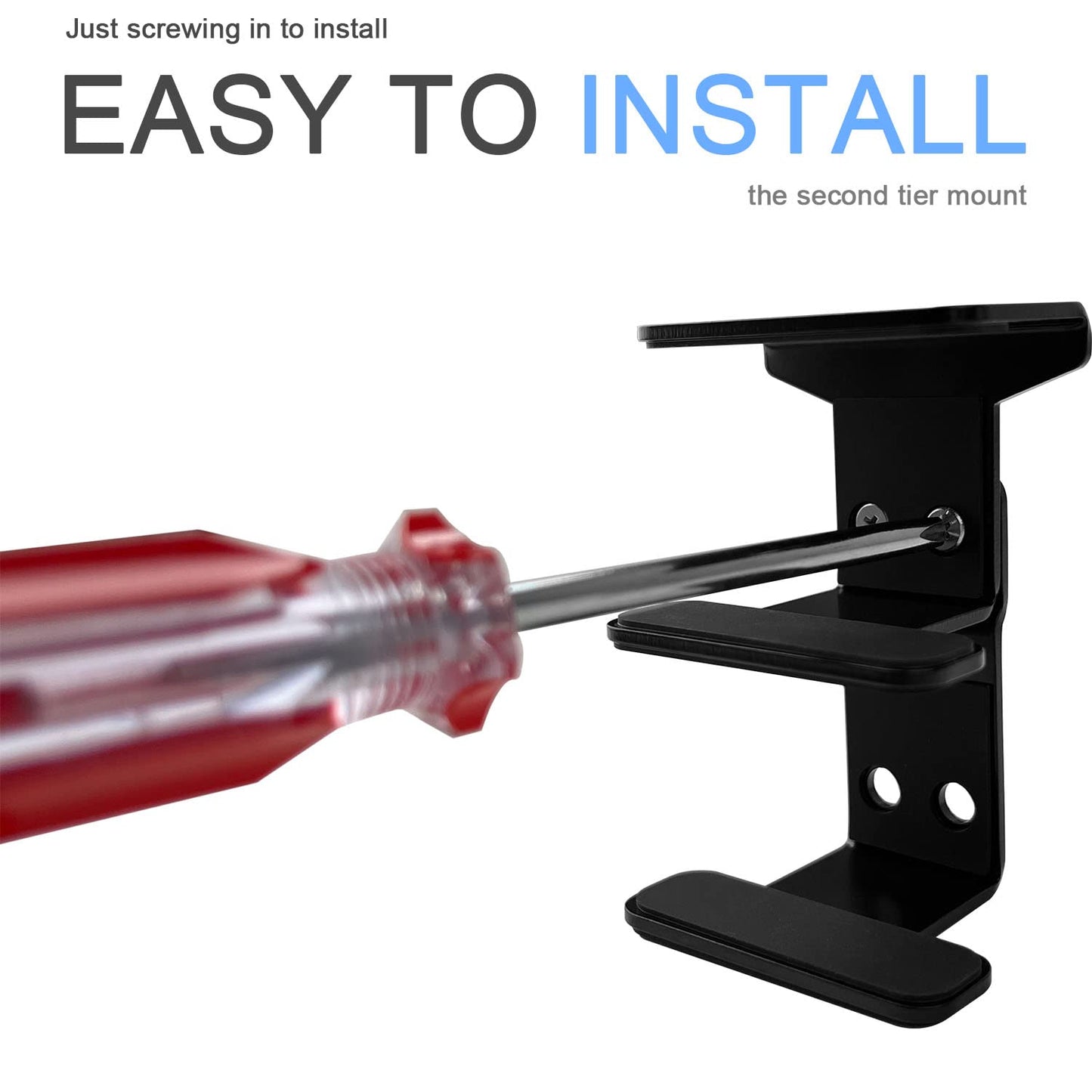 IFCASE 2 Tier Under Desk Laptop Mount, Double Decker Metal Under Desk Shelf Holder for Laptop, MacBook Pro, Keyboard with Anti-Scratch Silicone