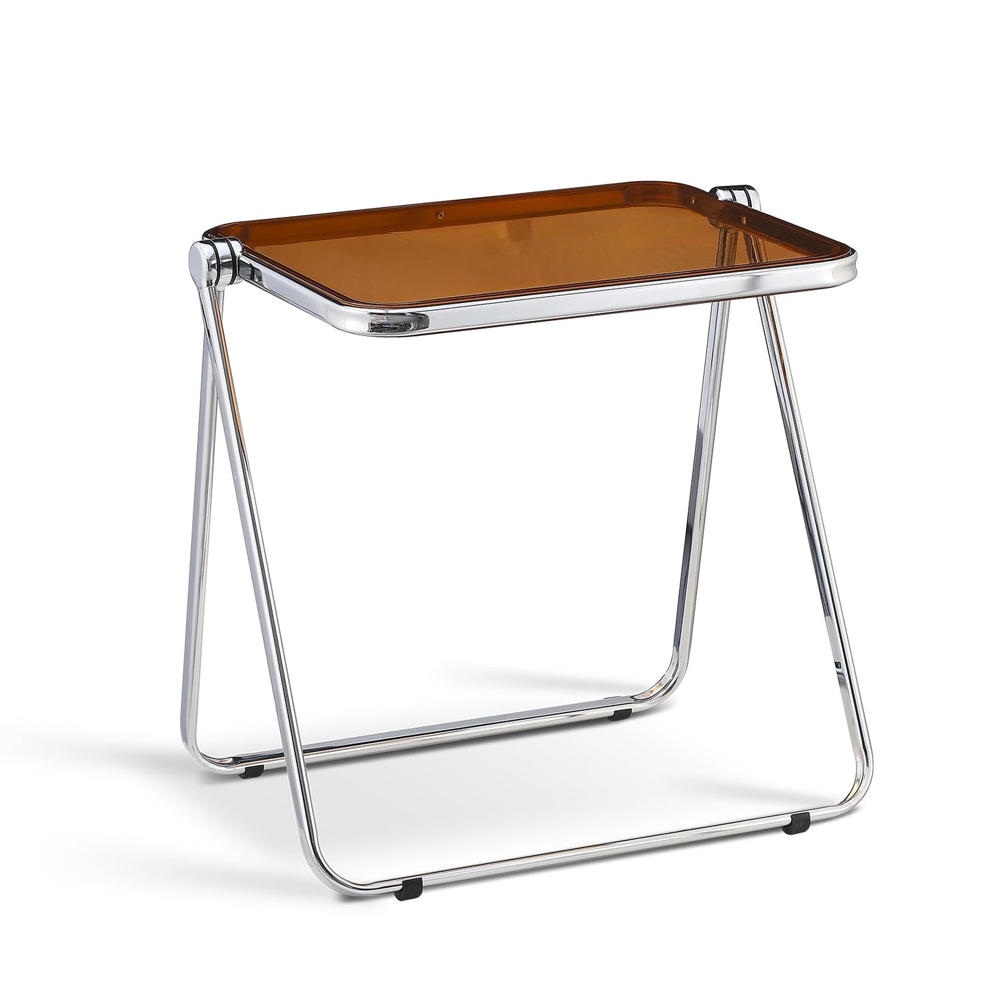 TAO ONE Acrylic Folding Table TV Tray Small Side Table - White