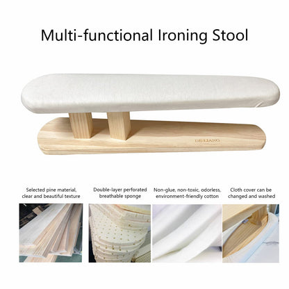 DE-LIANG Padded Chest & Sleeve Tailor Ironing Board Long with Wooden Base for Household Tools, Tailor Dress Forms,ironing shoulders, sleeves, and