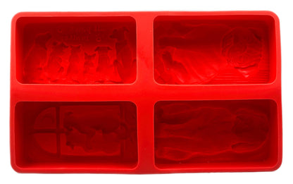 DOG SILICONE MOLD for SOAP MAKING and OTHER CRAFTS, 4 DESIGNS DOGS, PUG, LABRADOR, ALL PAWS MATTER