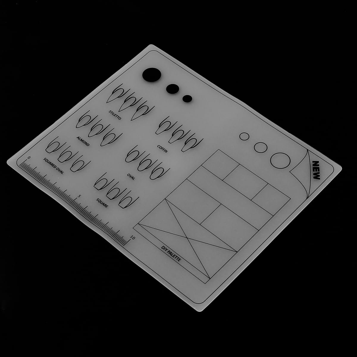 VOANZO Silicone Nail Training Mat Acrylic Application Trainer Sheet Reusable & Laminated for Professional Practice
