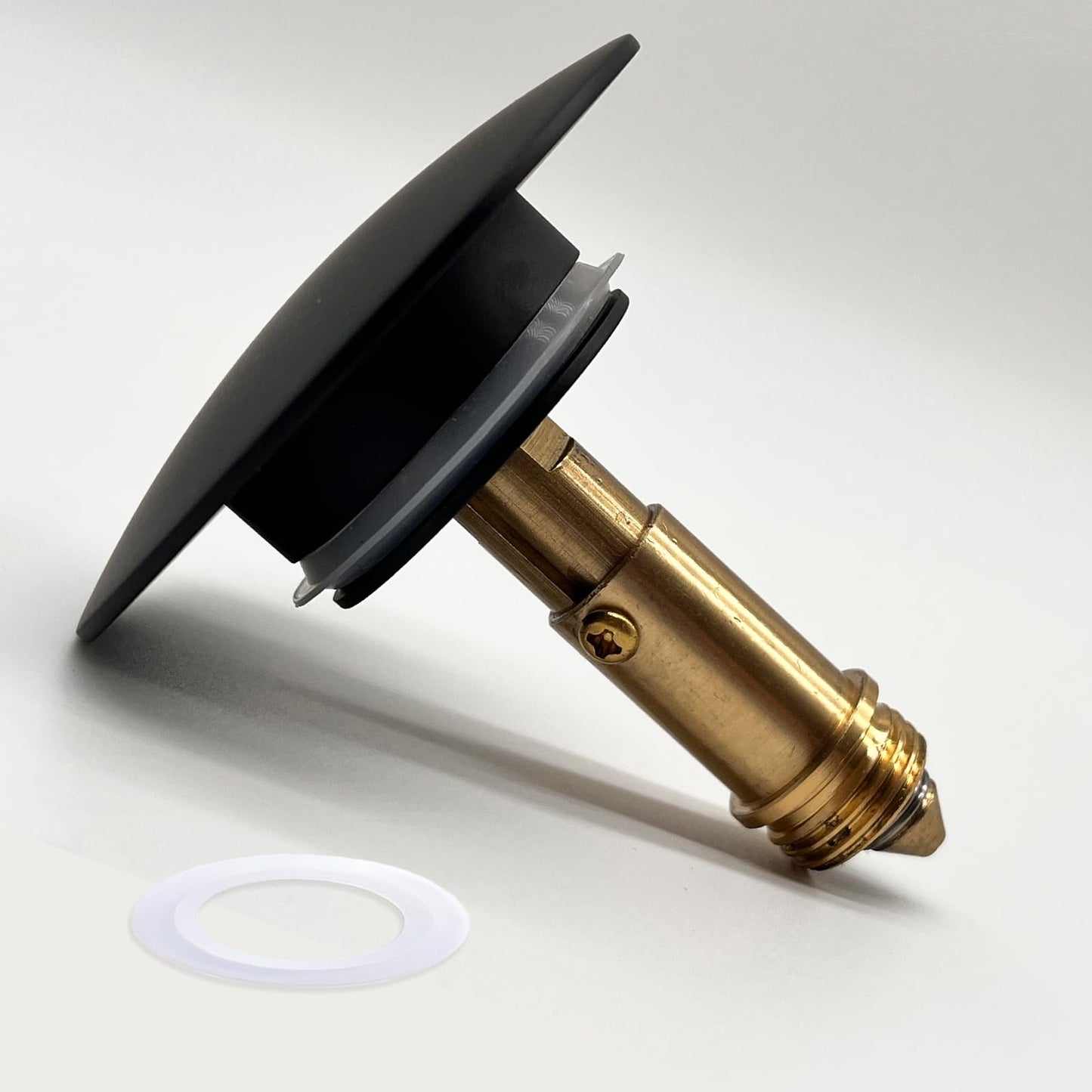 Pop Up Sink Plug Replacement Matt Black, Chonphan Basin Sink Plug Click Clack Sink Plug Sprung Push Plug Stopper Waste Drain Plug for Bathroom Vanity
