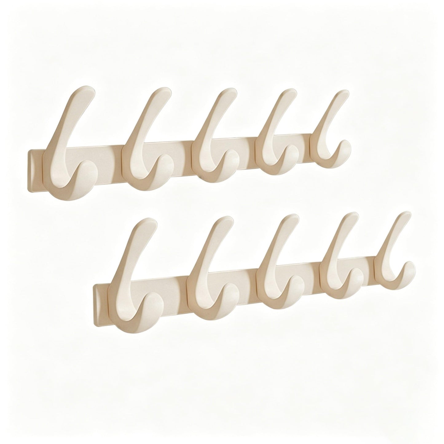 DHSUN Coat Hooks Wall Mounted 5 Hooks for Hanging Clothes Hat Keys Backpack Jacket Bathroom Towels Purse,Screw in Door or No Drill Wall for Closet