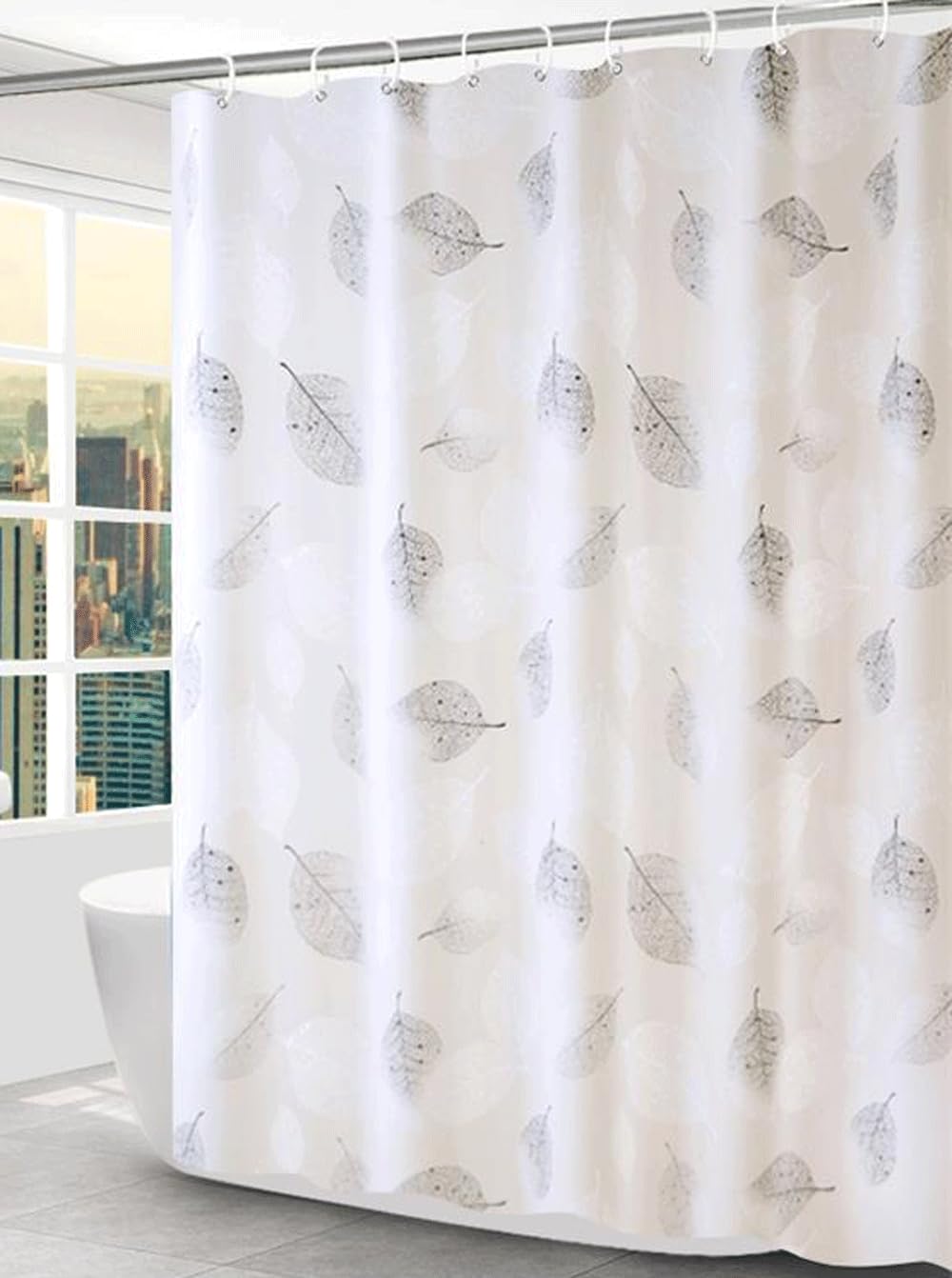 Happy Go-Mart Shower Curtain Mould Proof Mildew Resistant, Bathroom Curtain with Hooks,Waterproof Bathtub Curtain Liner 180x180cm (color 6)