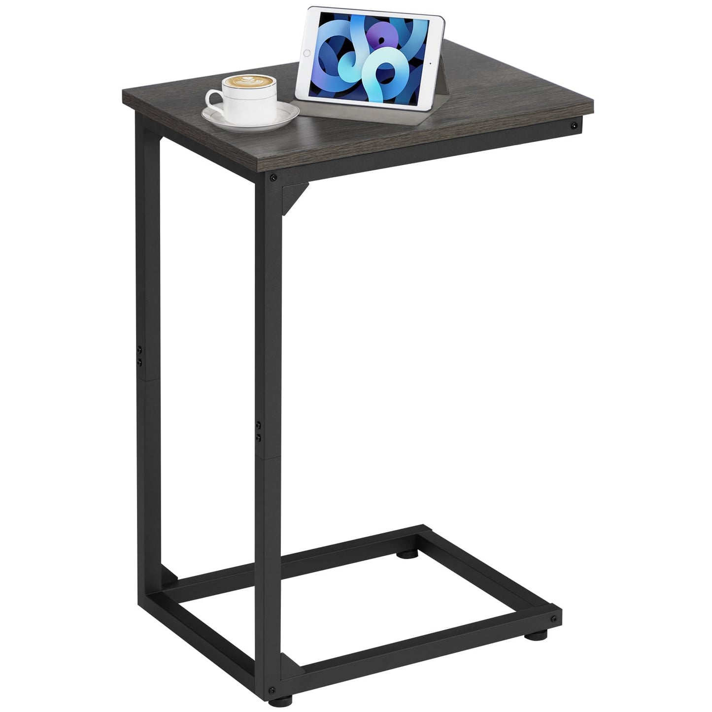 AMHANCIBLE C-Shaped Side Table, Side Table Living Room, Sofa Table