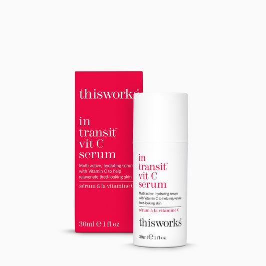 This Works - In Transit Vit C Serum for Face (30ml) Hydrating Facial Moisturiser with Hyaluronic Acid, for a Radiant Complexion