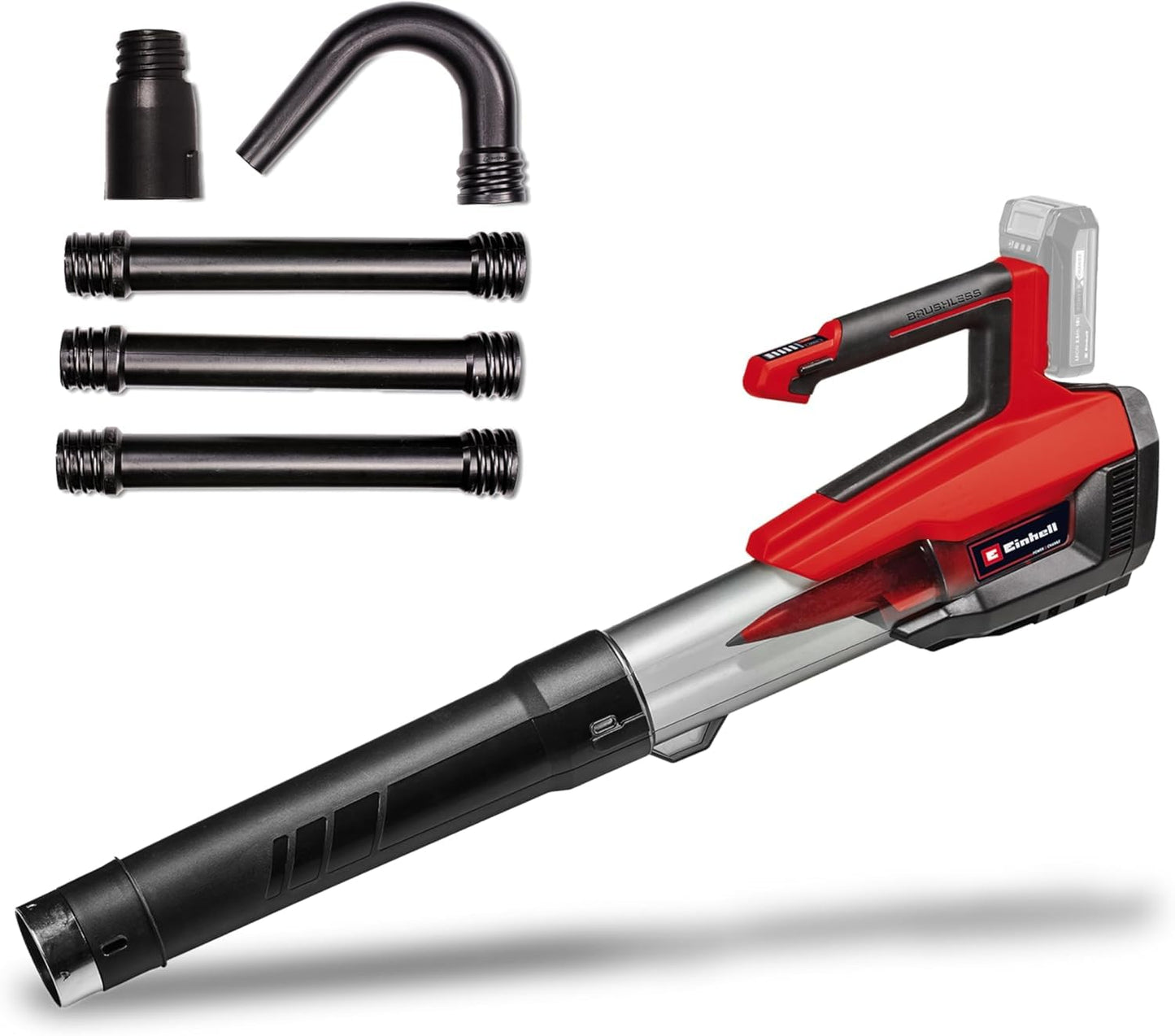 Einhell Power X-Change 18V Cordless Leaf Blower With Gutter Cleaning Set -- Powerful Brushless Motor Air Blower With 670 m?/h Blow Rate -- GE-LB