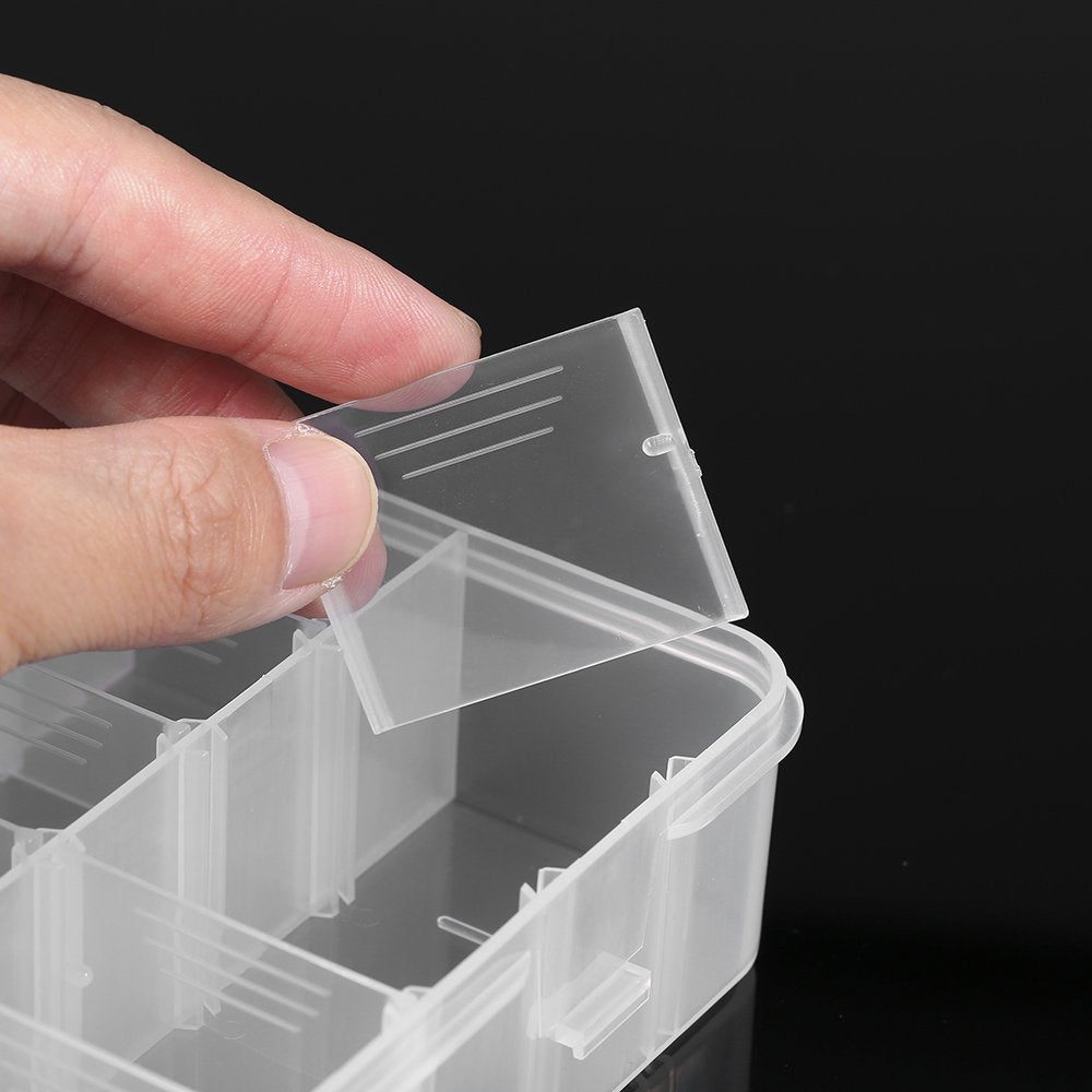 36 Grids Clear Plastic Jewelry Organizer Box Clear Storage Bead Organiser Transparent Container Compartment Box Removable Adjustable Dividers Jewelry
