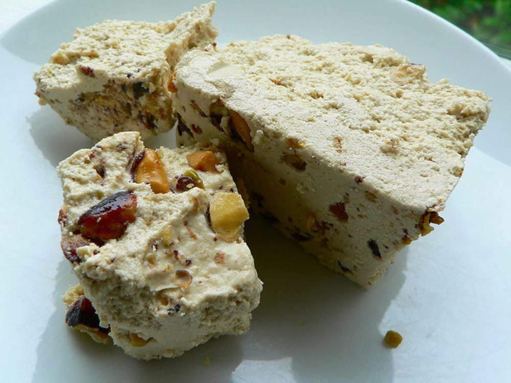 MeZap Classic Greek Halva with Almonds 400g-Sesame Sweets