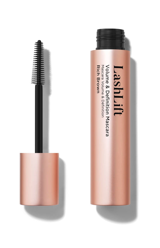 LashLift Rich-Brown Mascara from Sculpted by Aimee - Smudge-Proof, Weightless, Rich-Brown Mascara with Multilevel Brush for Lifted, Longer Lashes
