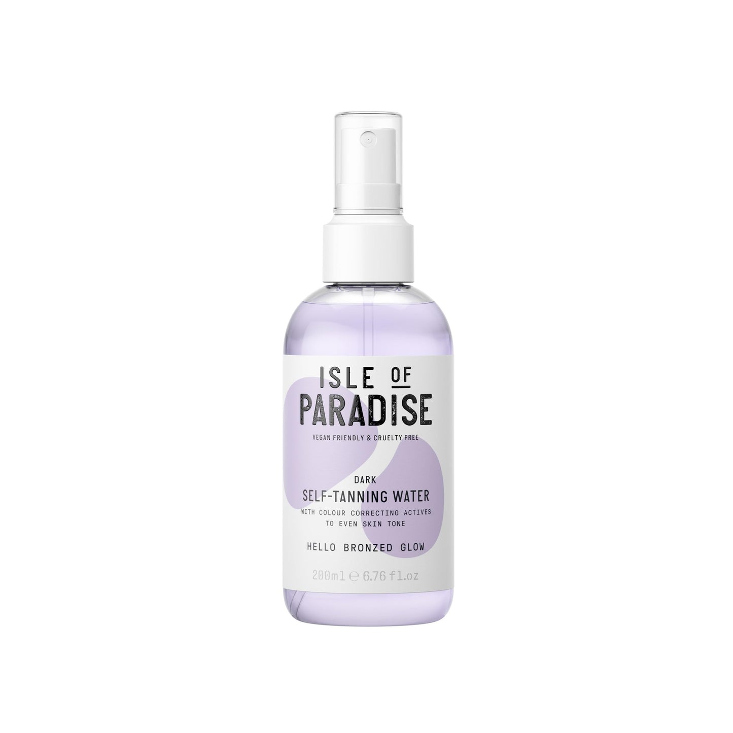Isle of Paradise Self Tan Water Dark (200 ml) Hydrating Self Tanning Water Natural Ingredients & Vegan