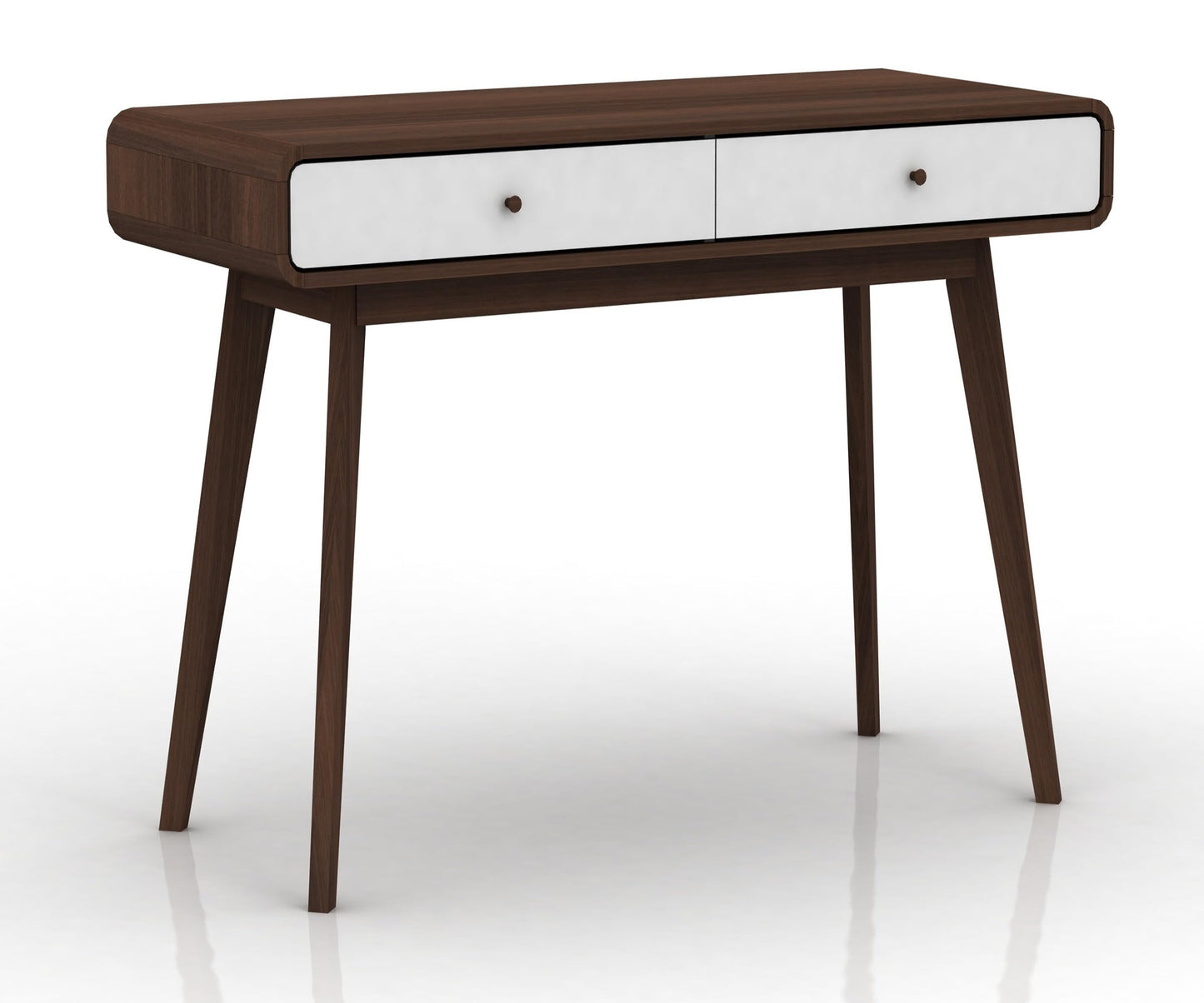 DHP Furniture Cassie Desk, Walnut White, 50x120x79cm (DxWxH)