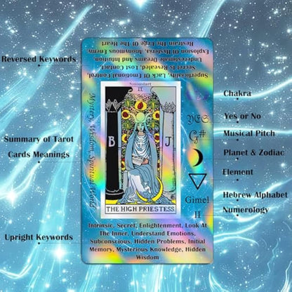 Smoostart Tarot Cards for Beginners, 78 Tarot with Meanings on Them, Tarot Cards with Guide Book, Tarot Deck with Keywords
