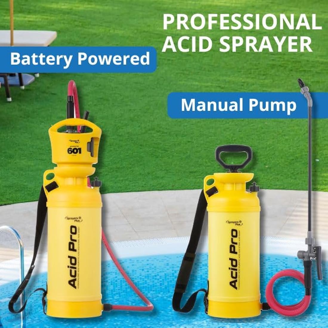 Sprayers Plus Acid Pro Compression Sprayer, Acid Resistsant, Leak-Free, 2-Gallon