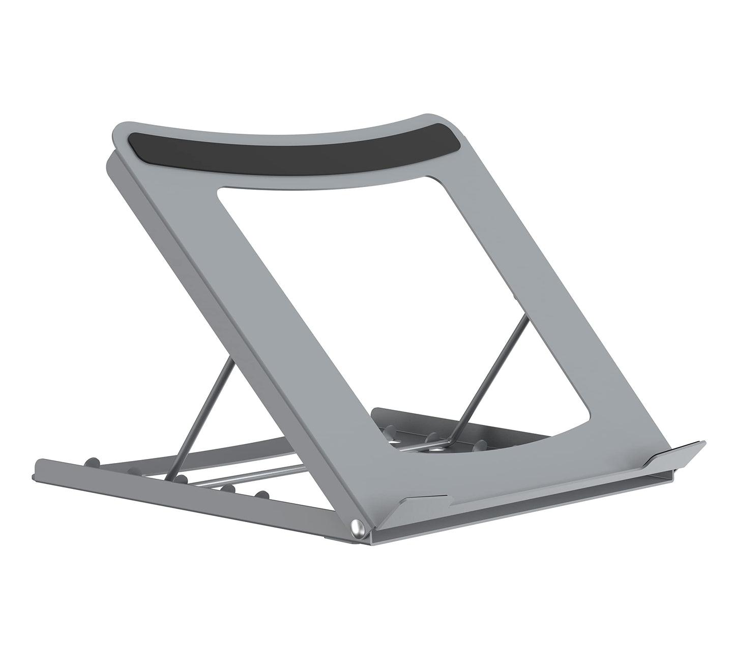 Properav Steel Portable Ergonomic Laptop Stand for Windows & Mac devices such as Dell, Toshiba, HP, Samsung, MacBook, Lenovo with Secure Fit Pads