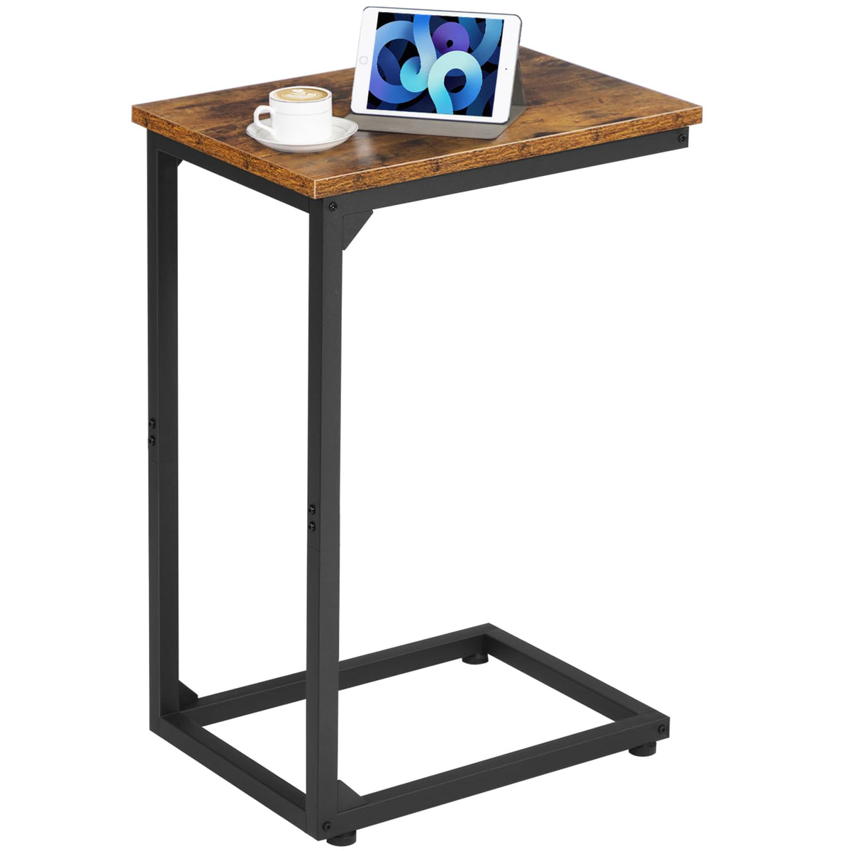 AMHANCIBLE C-Shaped Side Table, Side Table Living Room, Sofa Table