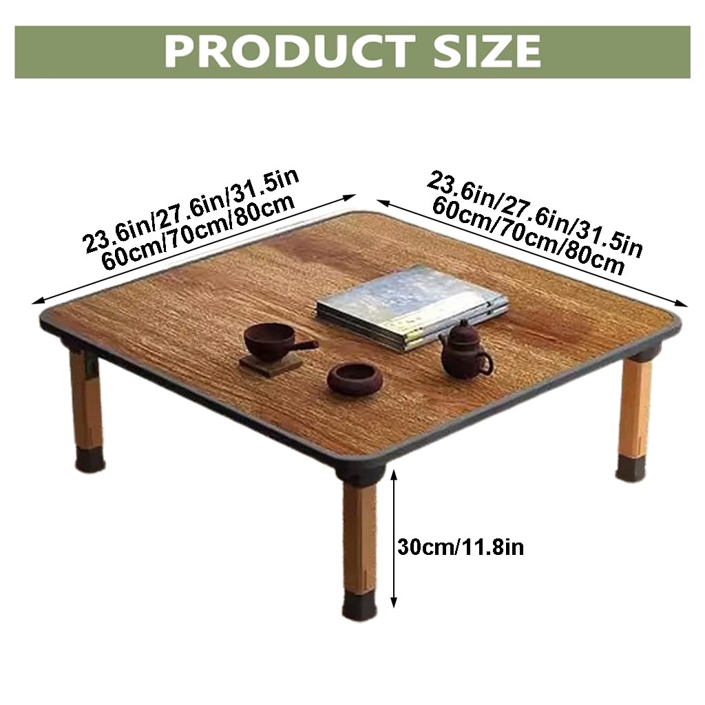 WIKLMOTH Multifunctional Folding Japanese-Style Tea Coffee Table, Low Table, Dining Table, Study Table, Small Desk