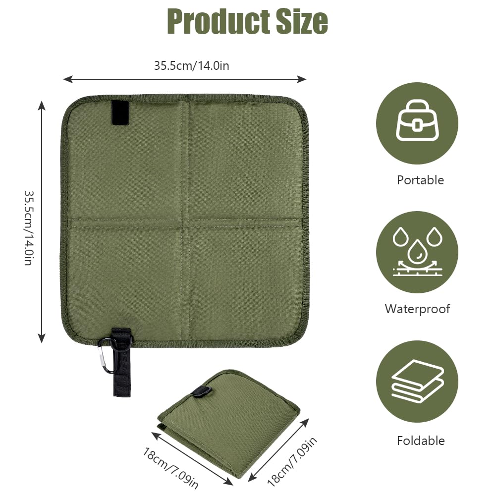 OSDUE Folding Hiking Sit Mat, 36cm x 36cm Waterproof Sitting Mat for Hiker