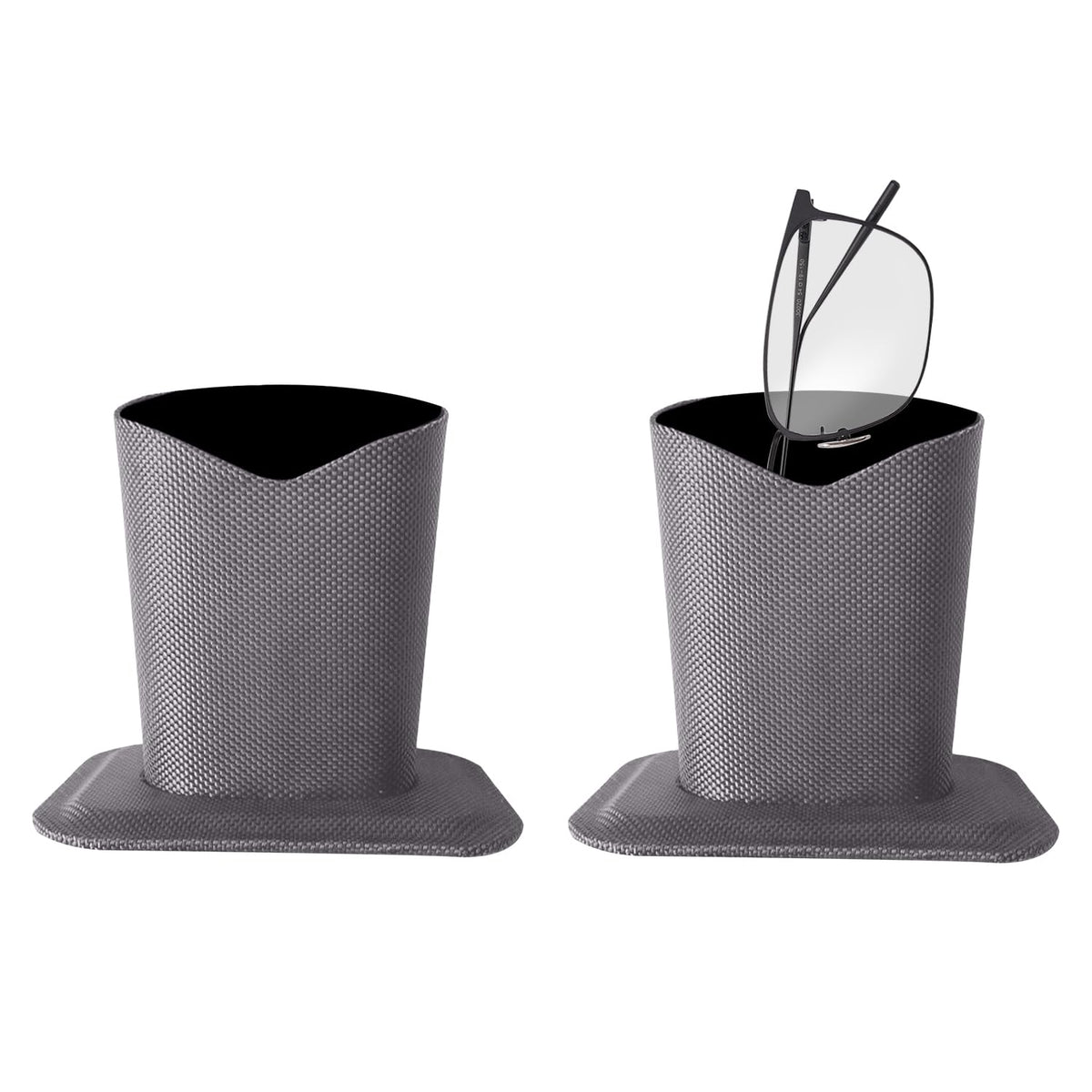 Bohue 2 Pieces Eyeglasses Holder Oxford Cloth Glasses Holder Glasses Desktop Display Stand Protect Glasses Upright Stand for Home Office And School