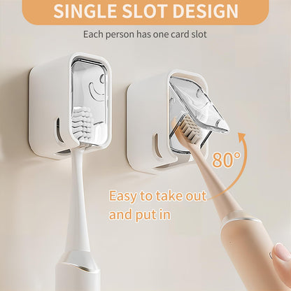 Wall Mounted Toothbrush Holders for Bathroom,Strong Self Adhesive