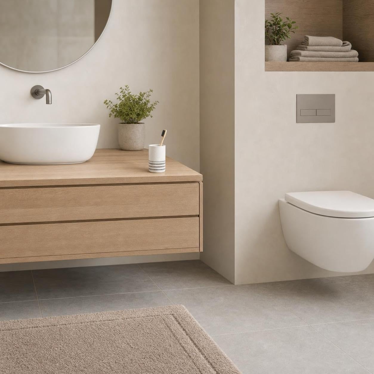 Kleine Wolke Alva toothbrush holder, accessories, colour: black and white, material: stoneware