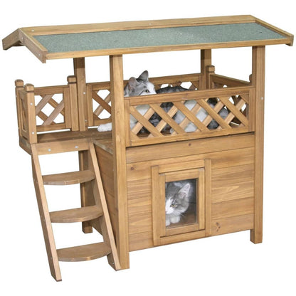 Kerbl Cat House Lodge, 77 x 50 x 73 cm, Brown