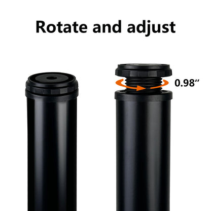 QLLY 60cm/23.6 inch Adjustable Tall Metal Desk Legs, Office Table Furniture Leg Set, Set of 4 60cm, Black