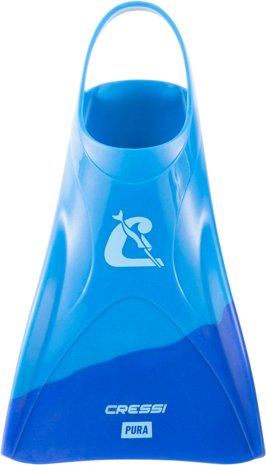CRESSI Adult Swim Fins - Flexible Silicone for Comfortable and Durable Use, Blue/Azure, 40/43 - Pura: Designed in Italy