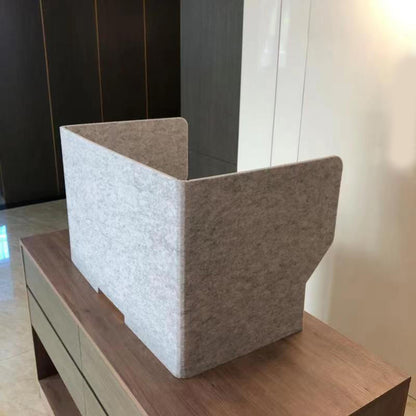 80cm Gray Felt Desk Privacy Divider Panel - 80cm Foldable Classroom Desk Partition Shields -Desktop Separator Panel