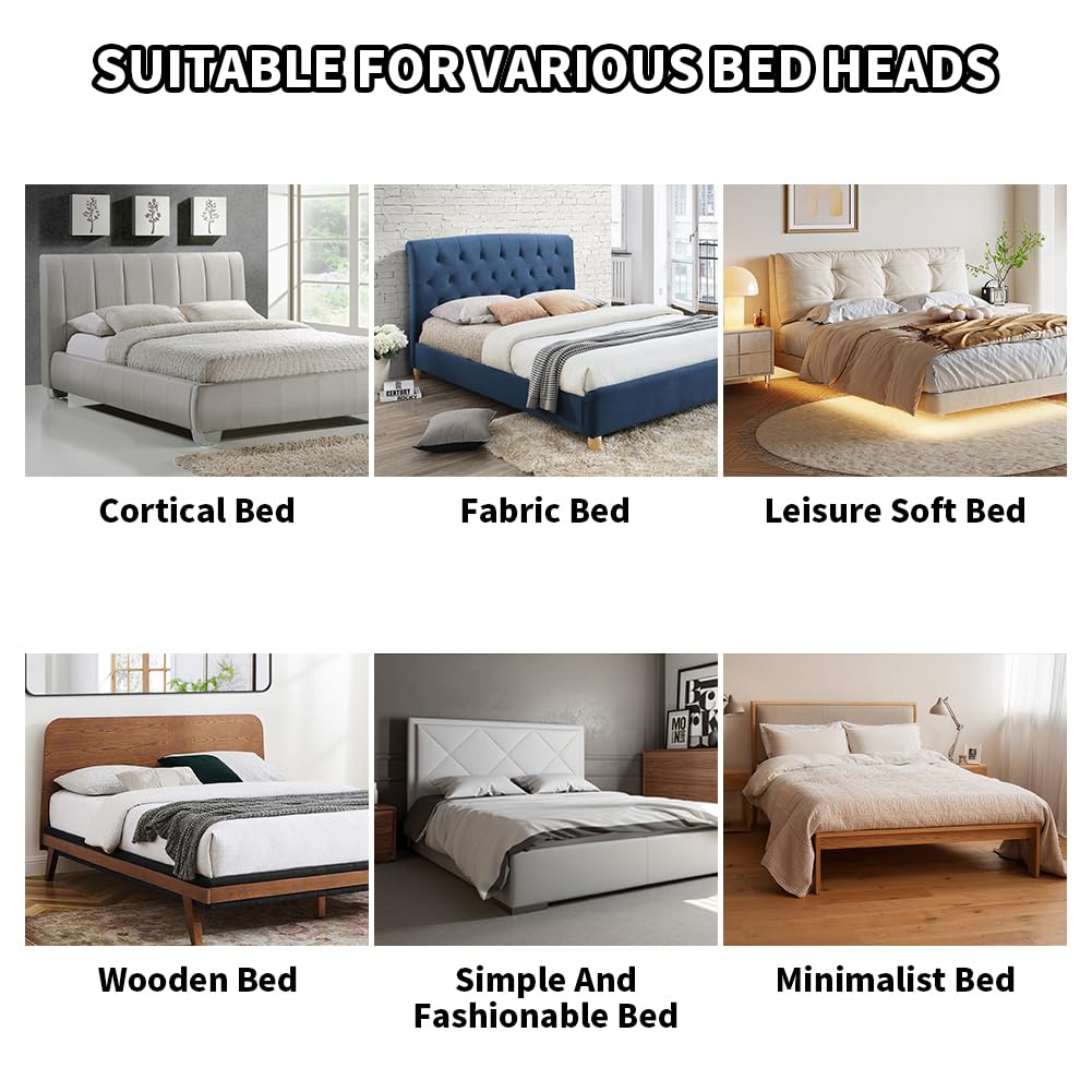 Caijin Bed Headboard Covers Slipcover, Stretch Bed Headboard Covers, Dustproof Protector Cover for Linen Fabric Tufted Upholstered Headboard